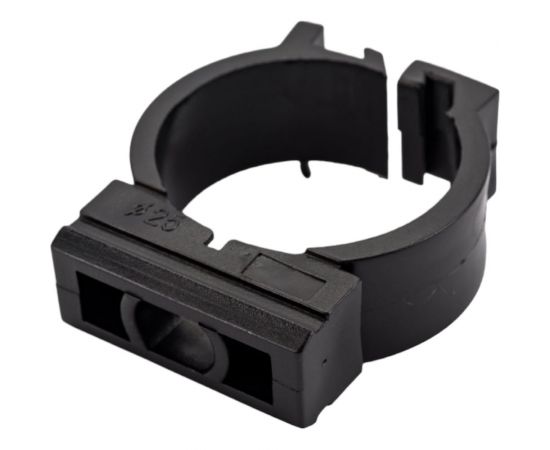 Держатель с фиксатором для труб Greenel D25 мм, черный, 50 шт. GE50182-05 – изображение 4