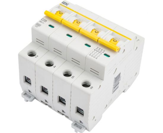 Автоматический выключатель IEK ВА47-60M 4Р 20А 6кА С MVA31-4-020-C – изображение 4