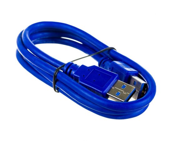 Кабель USB Cablexpert 3.0 Pro 1м экран синий пакет CCP-USB3-AMAM-1M – изображение 2