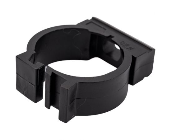 Держатель с фиксатором для труб Greenel D25 мм, черный, 50 шт. GE50182-05 – изображение 3