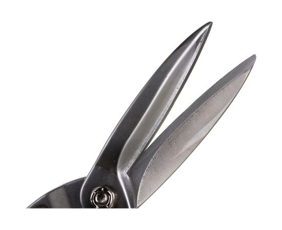 Ножницы по металлу MATRIX, удлиненные, 290 мм, прямой рез, CrMo, 2-комп. обрезиненные рукоятки PRO 78328 – изображение 3