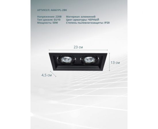 Потолочный светильник ARTE LAMP A6661PL-2BK – изображение 7