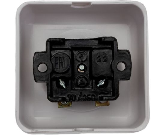 Розетка ООО Ливны-Электро РА 10-007 квадратная, белая,пластик АБС РА 6725 – изображение 2