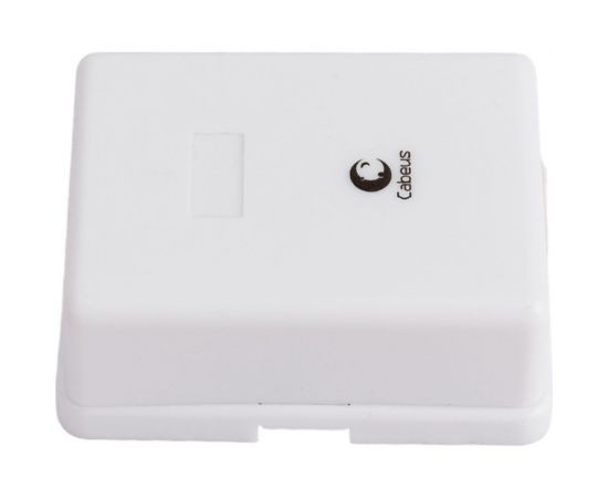 Одинарная внешняя телефонная розетка RJ-12(6P4C) Cabeus белая WS-6P4C-TEL-1 – изображение 3