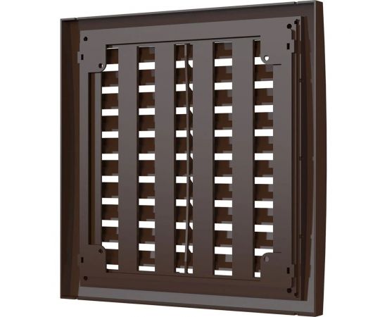 Решетка 1515РРПН наружная ASA вентиляционная регулируемая (150x150 мм; коричневая) ERA 88-036 – изображение 2