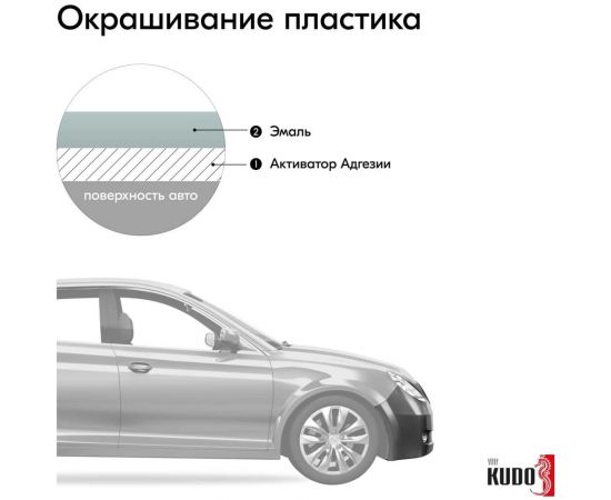 Автомобильная ремонтная эмаль KUDO "Светло-серый 671" 520 мл 4035 11605004 – изображение 4