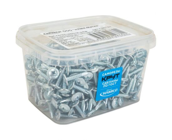 Саморезы КРУТ 4.2x19 мм, прессшайба, сверло, 1 кг, 430 шт. 4687203297602 – изображение 2