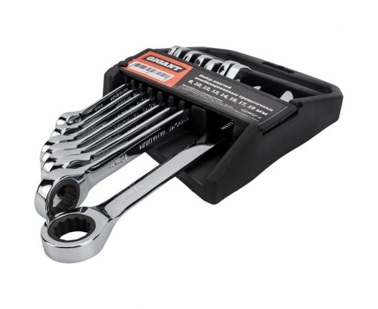 Набор комбинированных трещоточных ключей Gigant 8 шт GDWSP-8 – изображение 7