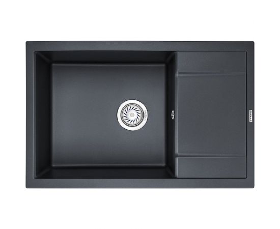 Оборачиваемая кухонная кварцевая мойка GRANULA GR-7805 780х500 мм, шварц 