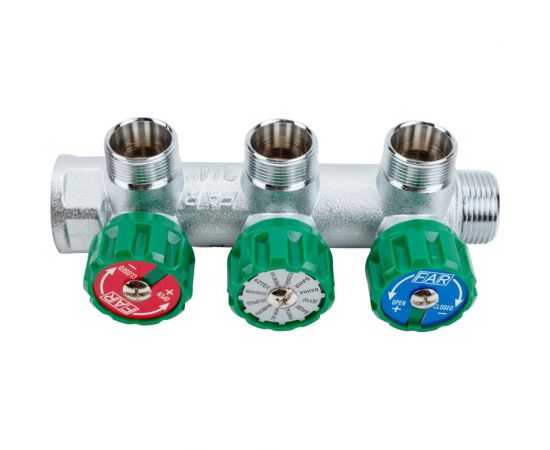 Регулируемый коллектор с 3 отверстиями FAR 3/4" М24х19 FK 3850 C34 