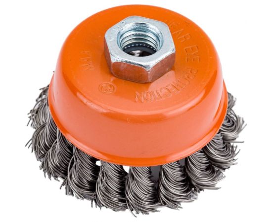 Щетка-крацовка чашка (75 мм; M14; стальная проволока 0.5 мм) Pobedit 2128075 