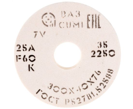 Круг шлифовальный 1 (300х40х76 мм; 25 А; 25СМ F60 K/L) Волжский абразивный завод 004841 