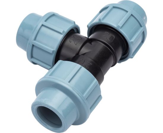 Тройник ПНД компрессионный 20 мм AV Engineering AVE107202020 