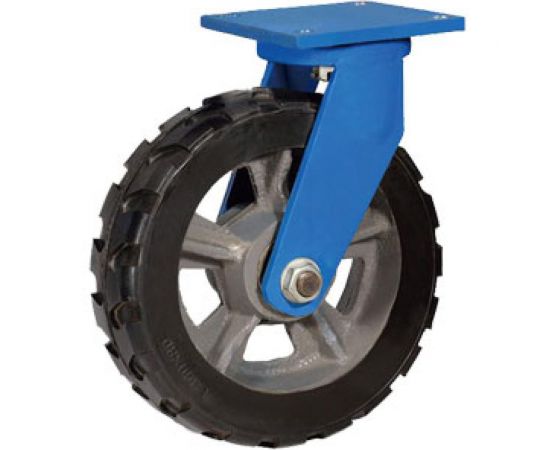 Колесо сверхбольшегрузное обрезиненное поворотное с площадкой SHd 95 (300 мм; 1000 кг) А5 1005466 