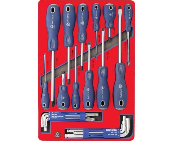 Набор отвёрток, шестигранников и TORX 27шт МАСТАК 5-40627 