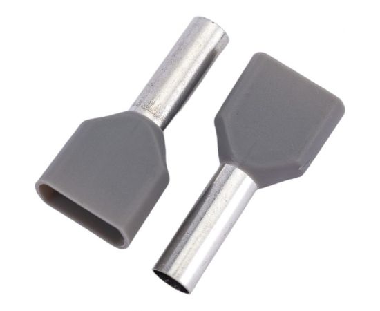 Изолированный двойной наконечник-гильза HLT Ншви2 4.0-12 мм серый упаковка 100 шт 084-04-64,084-04-064 4670042794319 