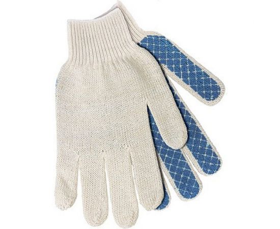 Трикотажные перчатки Россия ПВХ-покрытие Шахматный облив, 10 класс 67776 – изображение 4