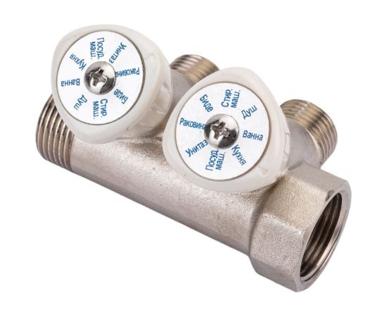 Коллектор с регулировочными вентилями Royal Thermo 3/4х1/2, 2 выхода НС-1042922 – изображение 5