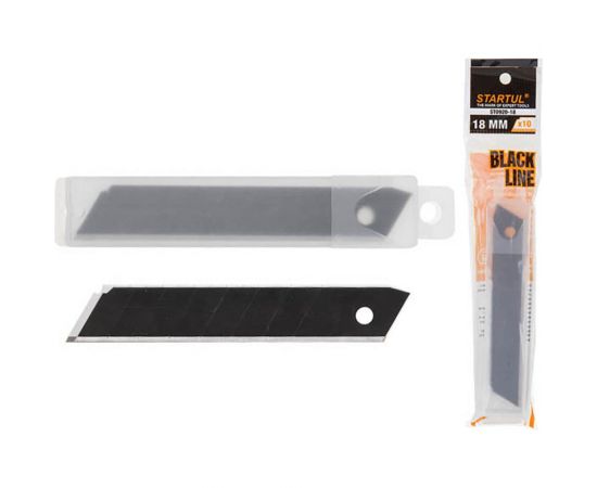 Лезвия сменные сегментированные BLACK LINE 10 шт, 18 мм STARTUL ST0920-18 – изображение 2