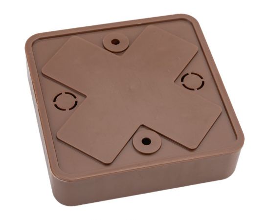 Распределительная коробка GREENEL наружного монтажа 75х75х20мм ОРЕХ GE41211-14 – изображение 3