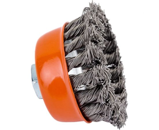 Щетка-крацовка чашка (75 мм; M14; стальная проволока 0.5 мм) Pobedit 2128075 – изображение 5