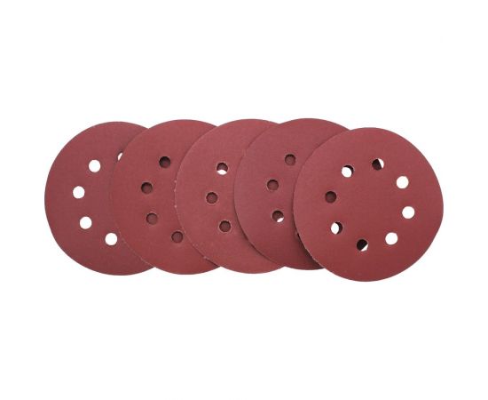 Круг абразивный шлифовальный под липучку с перфорацией 125 мм, Р320, 5 шт On 19-05-051 – изображение 3