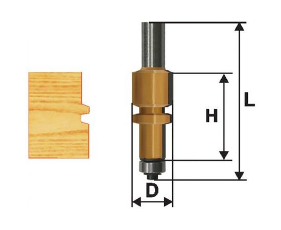 Фреза комбинированная универсальная (22.2х44 мм; хвостовик 12 мм) по дереву Энкор 10618 – изображение 5