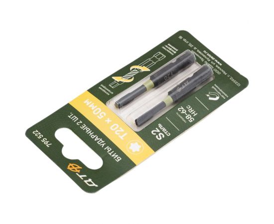 Бита ударная Т20, 50 мм, 1/4, 2 шт Дело Техники 795522 – изображение 6