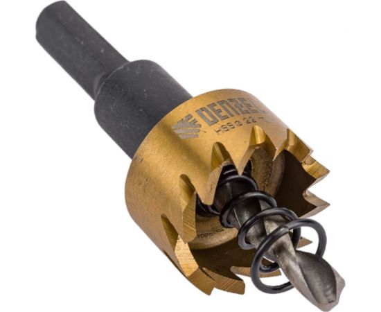 Коронка HSS с нитридтитановым покрытием по металлу 22 мм DENZEL 724103 – изображение 4