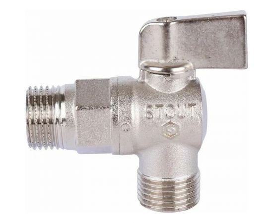 Угловой шаровой кран для бытовой техники STOUT SVB-0059-001212 1/2 RG008UJRB8RMR8 – изображение 3