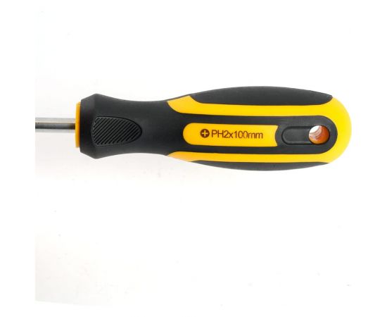 Крестовая отвертка STEKKER Ph 2 х 100 мм, cr-v, двухкомпонентная рукоятка SDM-PH2-100, 39770 – изображение 6