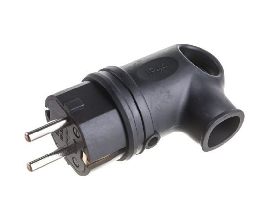 Угловая вилка АБК-СИЛА с кольцом каучук 16А 220В с заземляющим контактом IP- 44 2903002 – изображение 3