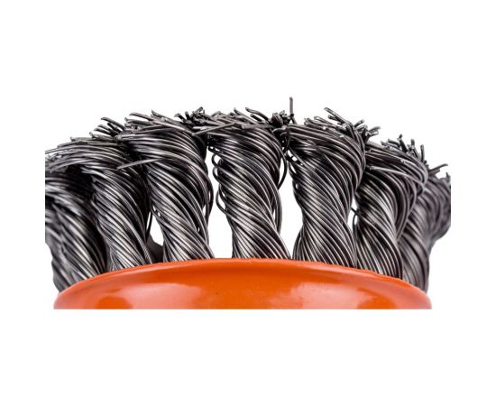 Щетка-крацовка чашка (75 мм; M14; стальная проволока 0.5 мм) Pobedit 2128075 – изображение 2