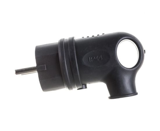 Угловая вилка АБК-СИЛА с кольцом каучук 16А 220В с заземляющим контактом IP- 44 2903002 – изображение 2