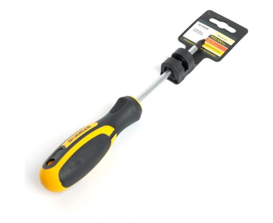 Крестовая отвертка STEKKER Ph 2 х 100 мм, cr-v, двухкомпонентная рукоятка SDM-PH2-100, 39770 – изображение 4
