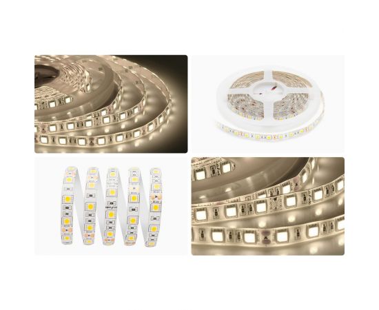 Светодиодная лента Apeyron в блистере, 12В, 14,4Вт/м, smd5050, 60д/м, IP65, 700Лм, подложка 10мм, 1м, 3000К 258BL – изображение 2