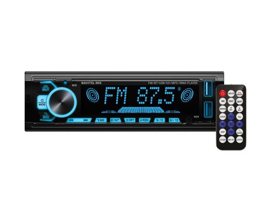 Автомагнитола NAVITEL 4x50 вт, 7 цветов подсветки, bluetooth, usb, aux, fm radio мр3 RD5 