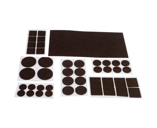 Накладки-протекторы для мебели Рыжий кот самоклеящиеся, коричневый, набор 45 шт. 105200 