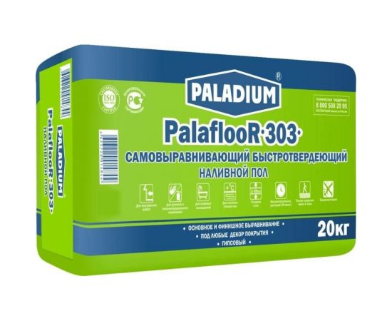 Наливной пол PALADIUM PalaflooR-303 Самовыравнивающий 20 кг 15290311 