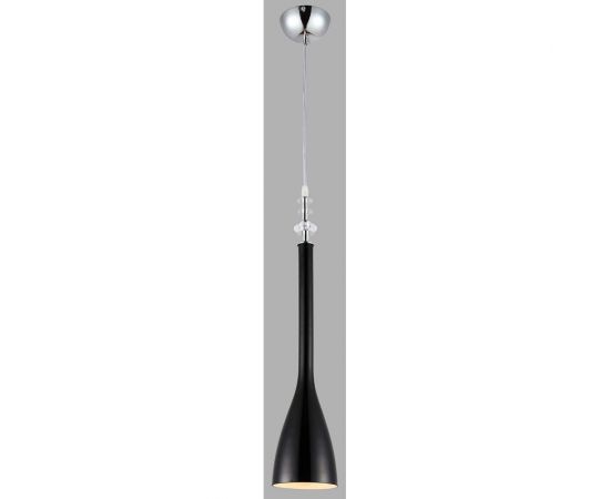 Подвесная люстра De Fran E27 220В 1x60Вт хром, стекло черное, SP1-0957-1CHBK 