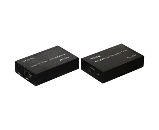 Удлинитель HDMI по витой паре VCOM до 60м, extender +2 блока питания DD471 