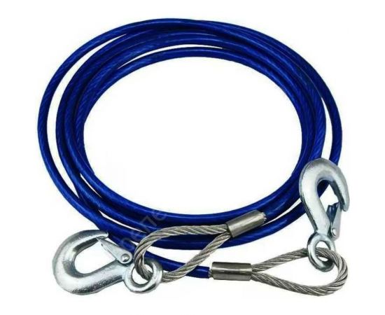 Буксировочный трос БМ 5.5 т, стальной, с крюками, 5 м 610155 – изображение 3