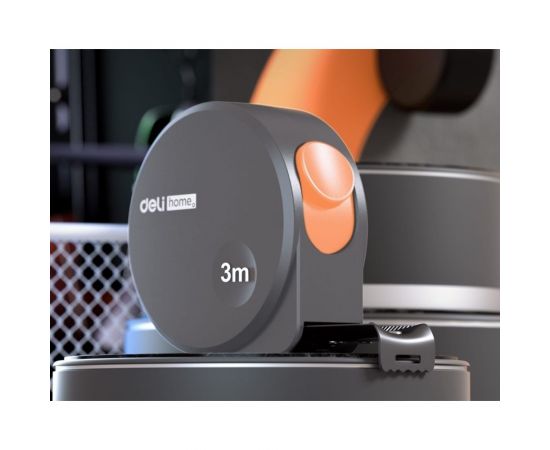 Рулетка DELI home series gray ht8316c 3мх16мм, эксклюзивный дизайн, корпус из софттач пластика, противоскользящая резиновая вставка, подарочная упаковка 112896 – изображение 7