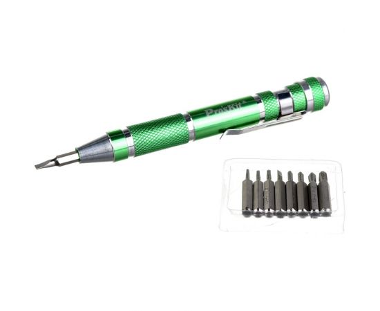 Набор бит ProsKit SD-9814 часовые и звездочки, 9 шт, алюминиевая отвертка С00033925 – изображение 5