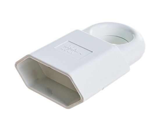 Разборная розетка General Lighting Systems GRV-S-10-FE-W-IP20 10А с ушком б/з белая IP20 470514 – изображение 3