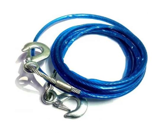 Буксировочный трос БМ 5.5 т, стальной, с крюками, 5 м 610155 – изображение 2
