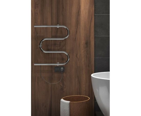 Полотенцесушитель INDIGO M без полки (electro) 60/40 (кнопка, прям.провод справа, полированный) ME60-40 – изображение 8