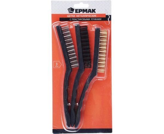 Набор щеток ЕРМАК металл с пластиковыми ручками 656-068 – изображение 2