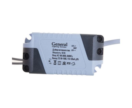 Светодиодный встраиваемый светильник General Lighting Systems квадрат 18W 223*223 413800 – изображение 2