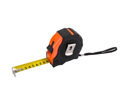 Рулетка Петрович обрезиненная, оранжевая, 10 м, 25 мм, три кнопки стопа 4100000782 – изображение 2
